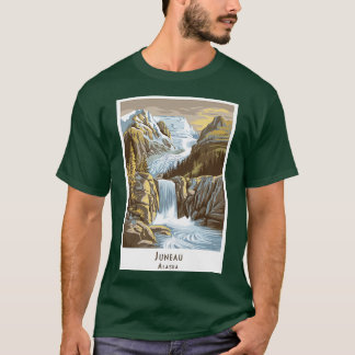 Camiseta Cascada y glaciar de Juneau Alaska
