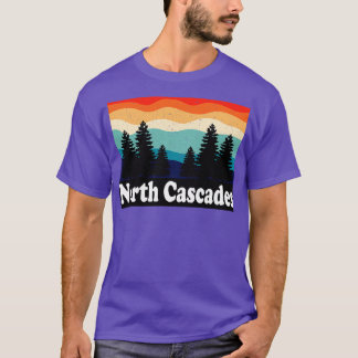 Camiseta Cascadas del Norte de Washington Retro