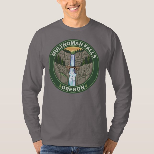 Camiseta Cascadas Multnomah Oregon (Anverso)
