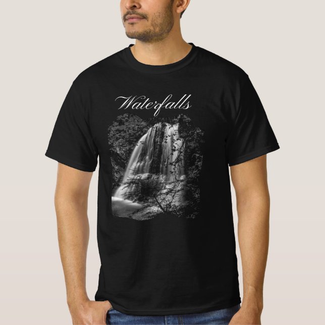 Camiseta Cascadas negras y blancas (Anverso)