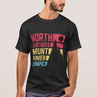 Camiseta Cascadas nórdicas antiguas montan nación olímpica 