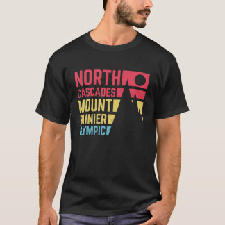 Camiseta Cascadas nórdicas antiguas montan nación olímpica 