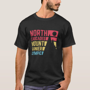 Camiseta Cascadas nórdicas antiguas montan nación olímpica 