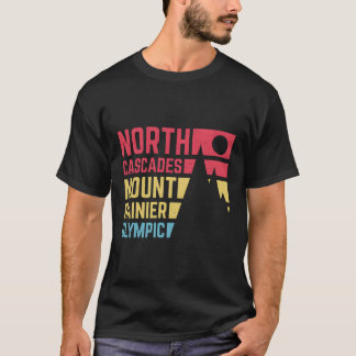 Camiseta Cascadas nórdicas antiguas montan nación olímpica
