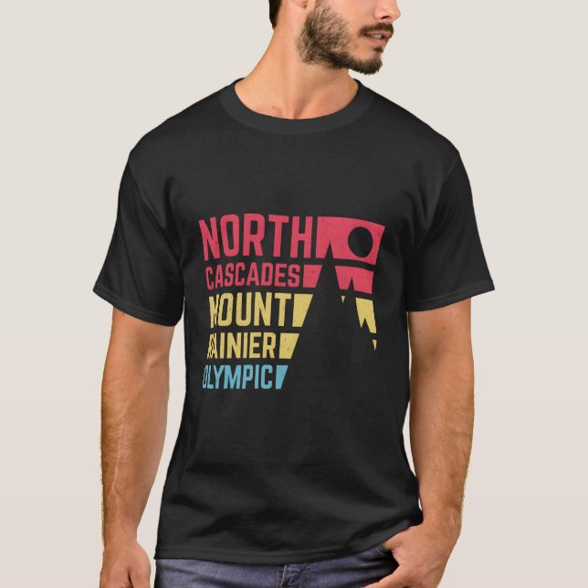 Camiseta Cascadas nórdicas antiguas montan nación olímpica  (Anverso)