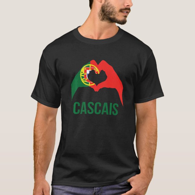 Camiseta Cascais Portuguese City Love Portugal Flag (Anverso)