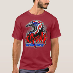 Camiseta casco con motocross o motocicleta