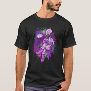 Camiseta casco de astronauta enfermera hospital transbordad