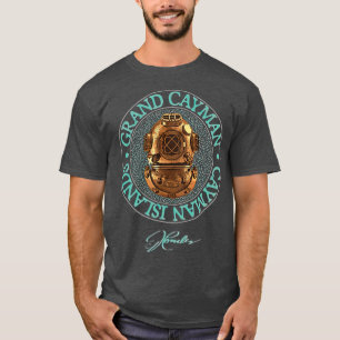 Camiseta Casco de buceo de vintage de Gran Caimán de JComb
