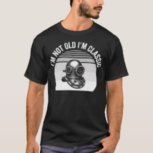 CAMISETA CASCO DE BUCEO RETRO CLÁSICO NO SOY VIEJO