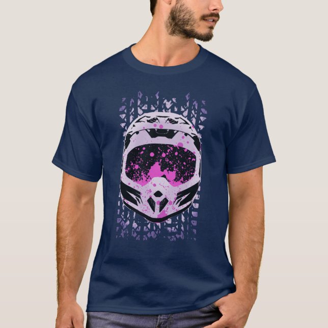 Camiseta Casco de ciclismo de suciedad gráfica (Anverso)