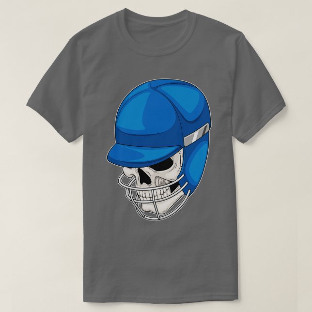 Camiseta Casco de cricket Skull (Diseño del anverso)