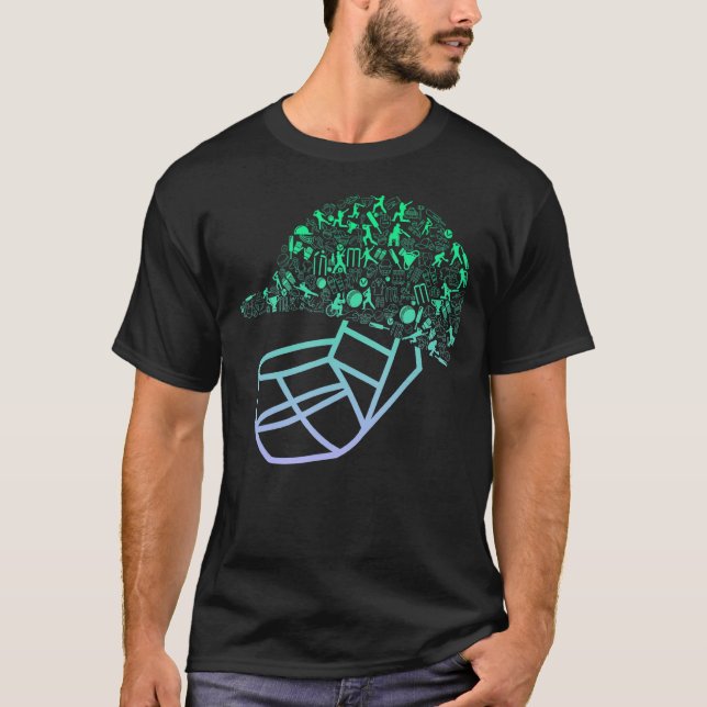 Camiseta Casco de críquet para críquet (Anverso)
