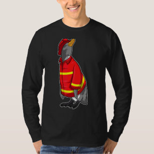 Camiseta Casco de Departamento de Bomberos Bombero Pingüino