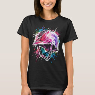 Camiseta casco de equitación colorido
