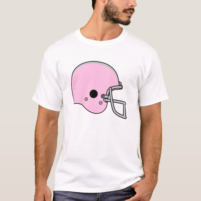Camiseta Casco de fútbol americano rosado (Anverso)