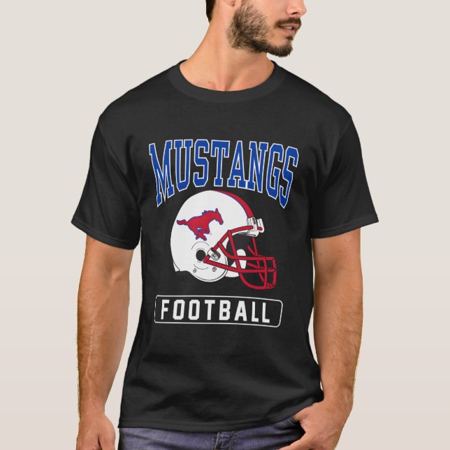 Camiseta Casco de fútbol del Metodista Sur Smu Mustangs (Anverso)