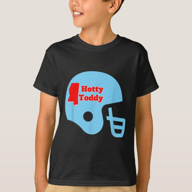 Camiseta Casco de fútbol Hotty Toddy con esquema de Miss St (Anverso)