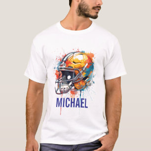 Camiseta Casco de fútbol motivacional inspirador nombre