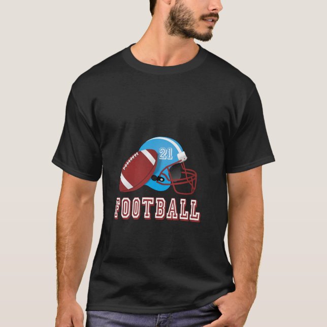 Camiseta Casco de fútbol y pelota (Anverso)