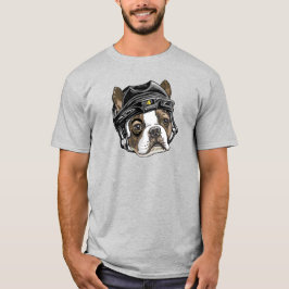 Camiseta Casco de hockey negro de Boston terrier