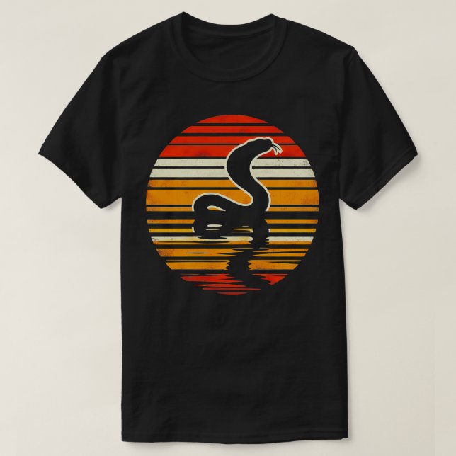 Camiseta Casco de la serpiente King Sunset estilo retro Saf (Diseño del anverso)