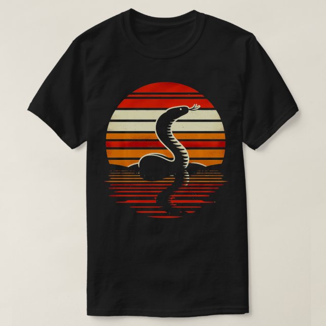Camiseta Casco de la serpiente King Sunset estilo retro Saf (Diseño del anverso)