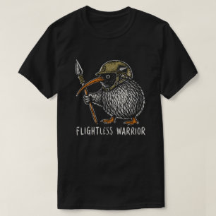 Camiseta Casco de lanza de guerrero de ave Kiwi Vintage