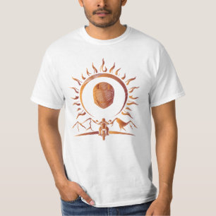 Camiseta Casco de motocicleta naranja Espíritu aventurero S