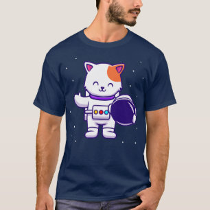 Camiseta Casco de retención de gato de astronauta mate
