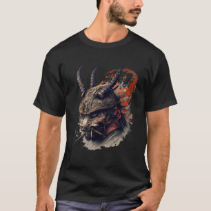 Camiseta Casco de Samurái Guerrero Bushido Máscara Oni Japo