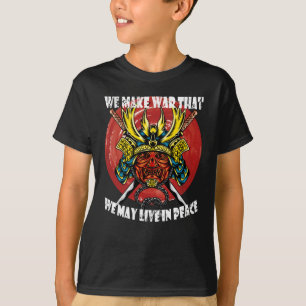 Camiseta Casco de Samurái Retro - Cita de Samurái Sobre la 