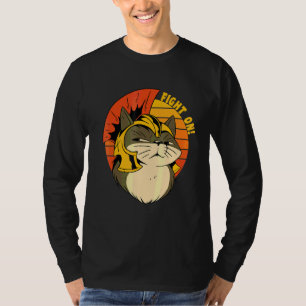 Camiseta Casco de soldado romano de gato Disfraz de una gal