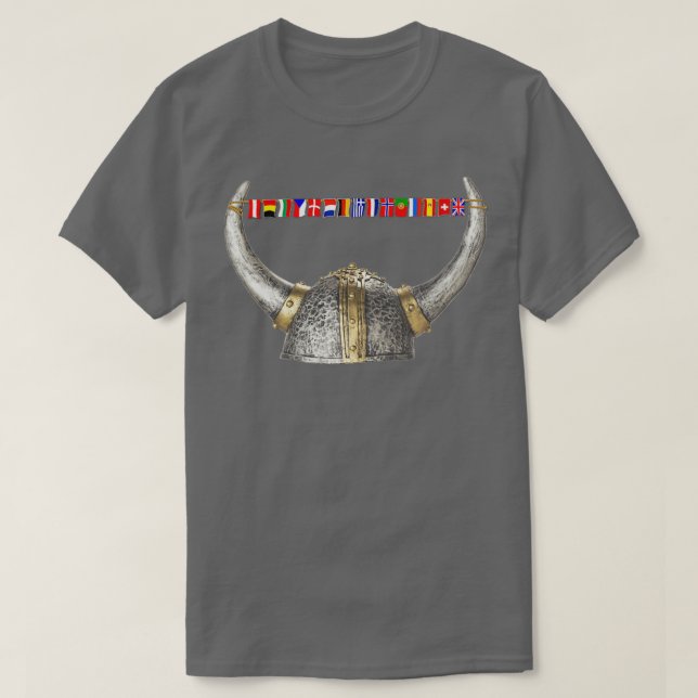 Camiseta Casco de Viking Horned (Diseño del anverso)