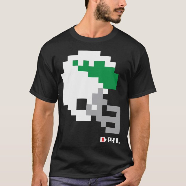 Camiseta Casco del Eagles Retro Tecmo Bowl (Anverso)