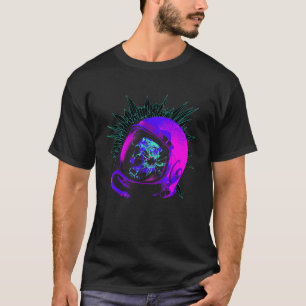 Camiseta Casco espacial de vaporwave Astronauta con Cueva S