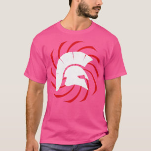 Camiseta Casco espartano blanco vintage1