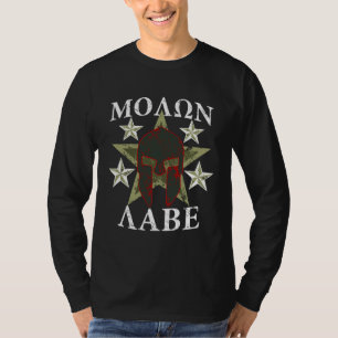 Camiseta Casco espartano de las ESTRELLAS de Molon Labe 5