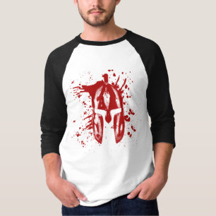 Camiseta Casco espartano de sangre americano Spartan Molon 