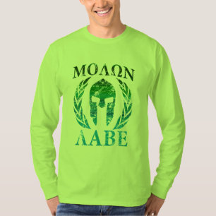 Camiseta Casco espartano del Grunge de Molon Labe