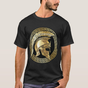 Camiseta Casco Espartano Dorado Gladiador Esparta Griego Gi