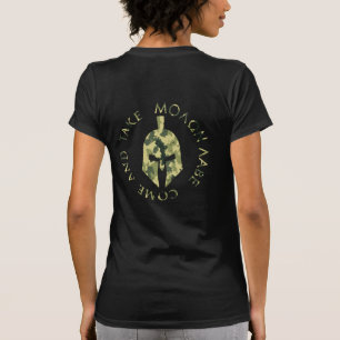 Camiseta Casco Espartano Molon Labe Camuflaje Militar