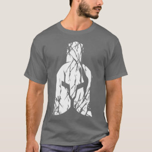 Camiseta Casco espartano rayadoGimnasio Motivación fitness 