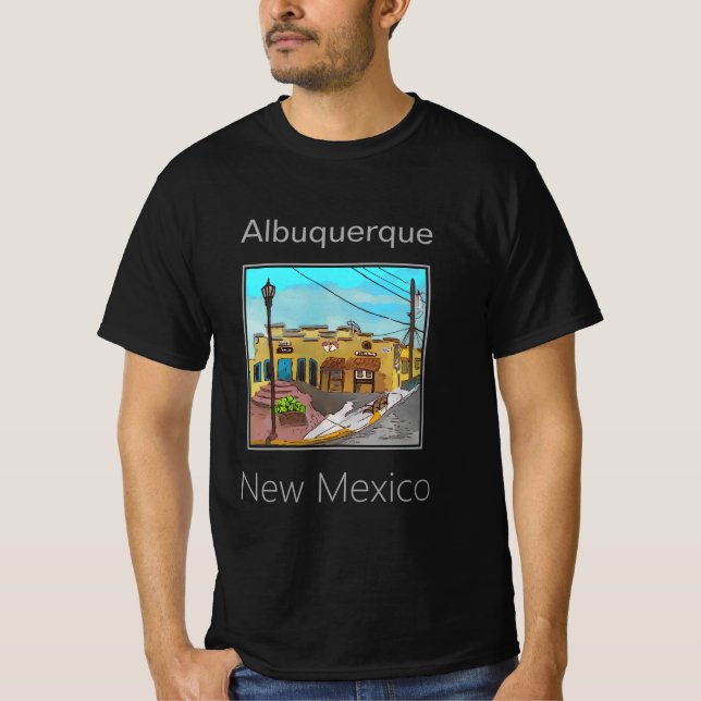 Camiseta Casco histórico, Albuquerque, Nuevo México (Anverso)