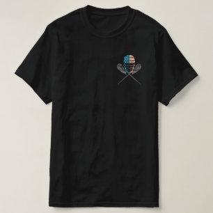 Camiseta Casco Lacrosse y palos