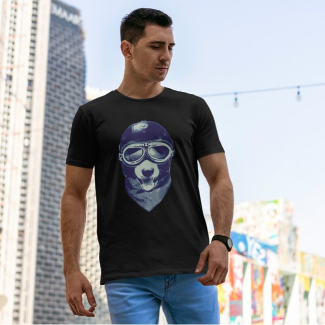 Camiseta Casco para motocicleta animal de perro (Subido por el creador)