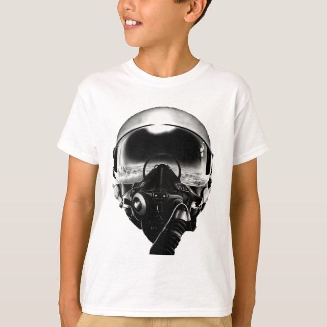 Camiseta Casco piloto de combate (Anverso)