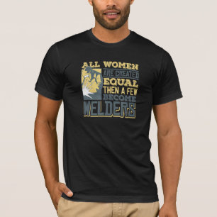 Camiseta Casco Soldado Diciendo Para Soldadoras Para Mujere