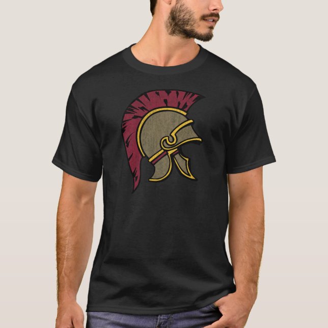 Camiseta Casco troyano con mal estado (Anverso)