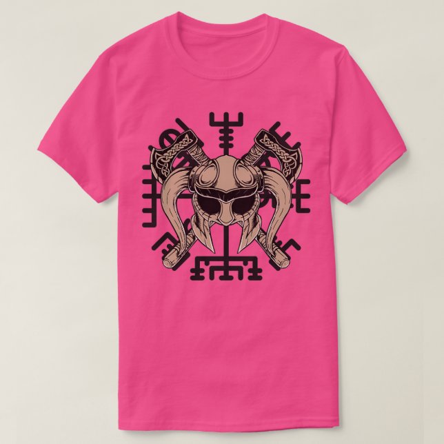 Camiseta Casco viking y futhark Classic TShirt (Diseño del anverso)